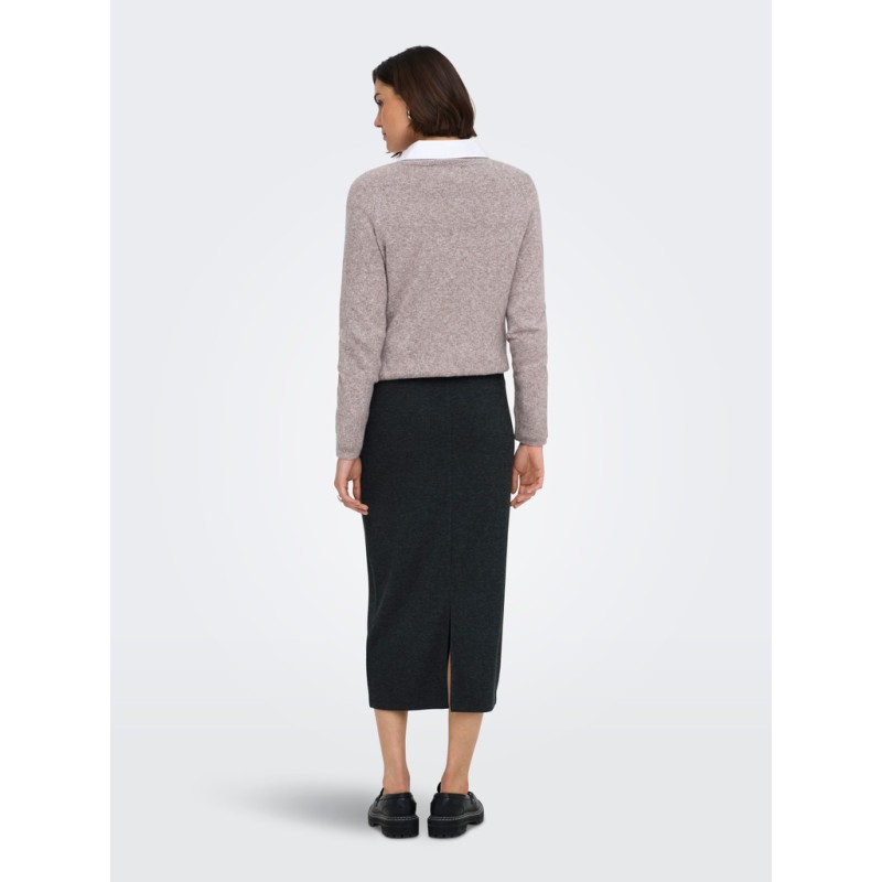 JDY Vita lang nederdel - Dark Grey Melange / MELANGE