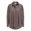 ONLY Oregon Assy skjorte - Coffee Bean / CLOUD DANCER / TAUPE GRAY