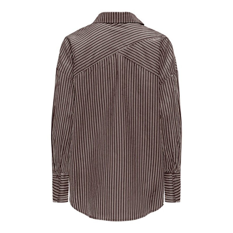 ONLY Oregon Assy skjorte - Coffee Bean / CLOUD DANCER / TAUPE GRAY