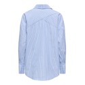 ONLY Oregon Assy skjorte - Serenity Stripes / BRIGHT WHITE / BLACK