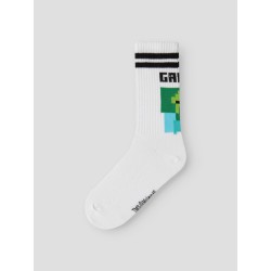 NAME IT KIDS Jakobsen Minecraft tennisstrømper 2 pak - Bright White