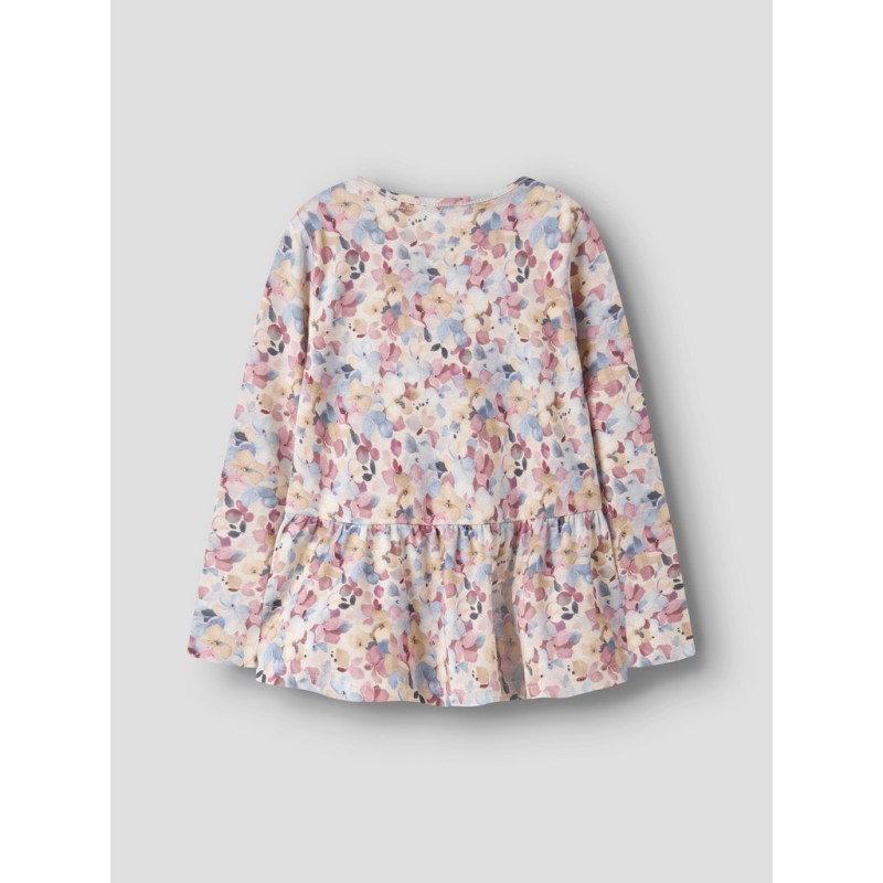NAME IT MINI Nadena langærmet bluse - Peyote Melange / Lilas