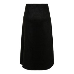 ONLY Diane faux midi ruskinds nederdel - Sort