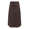 ONLY Diane faux midi ruskinds nederdel - Coffee Bean