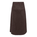 ONLY Diane faux midi ruskinds nederdel - Coffee Bean