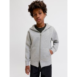 JACK & JONES JUNIOR Legacy sweat scuba hoodie - Light Grey Melange