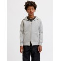 JACK & JONES JUNIOR Legacy sweat scuba hoodie - Light Grey Melange