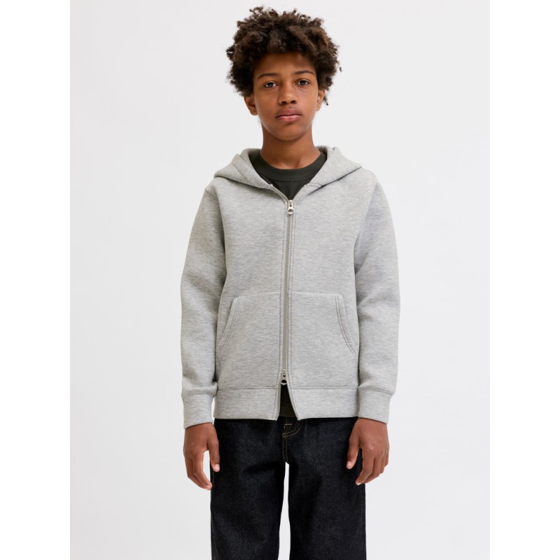 JACK & JONES JUNIOR Legacy sweat scuba hoodie - Light Grey Melange