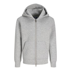 JACK & JONES JUNIOR Legacy sweat scuba hoodie - Light Grey Melange