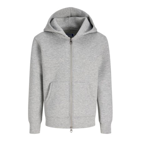 JACK & JONES JUNIOR Legacy sweat scuba hoodie - Light Grey Melange