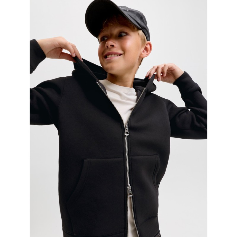 JACK & JONES JUNIOR Legacy sweat scuba hoodie - Sort