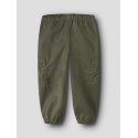 NAME IT MINI Ben barrel twill bukser - Olive Night