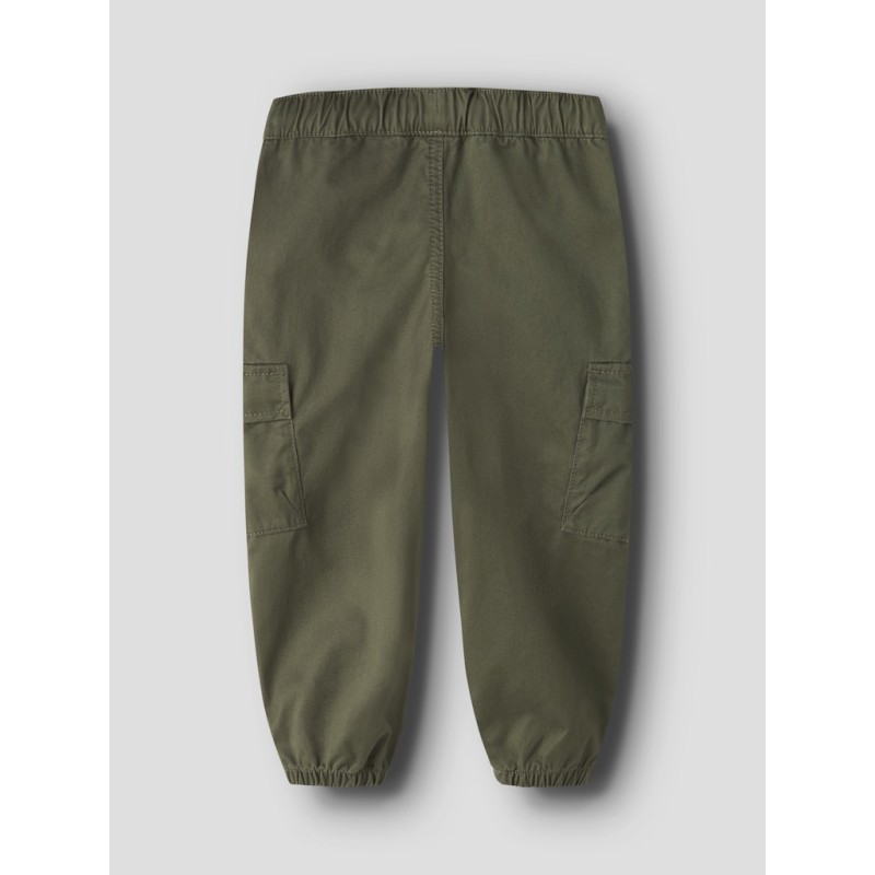 NAME IT MINI Ben barrel twill bukser - Olive Night