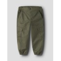 NAME IT MINI Ben barrel twill bukser - Olive Night