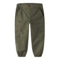 NAME IT MINI Ben barrel twill bukser - Olive Night