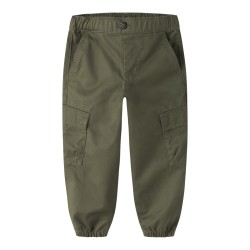 NAME IT MINI Ben barrel twill bukser - Olive Night