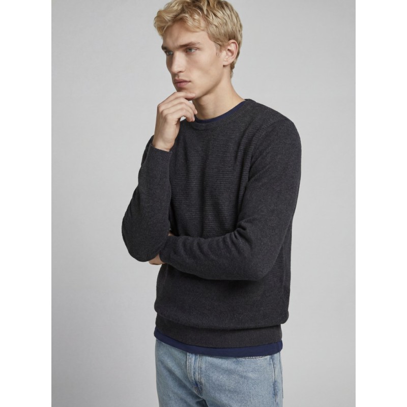 JACK & JONES Neo striktrøje - Dark Grey Melange
