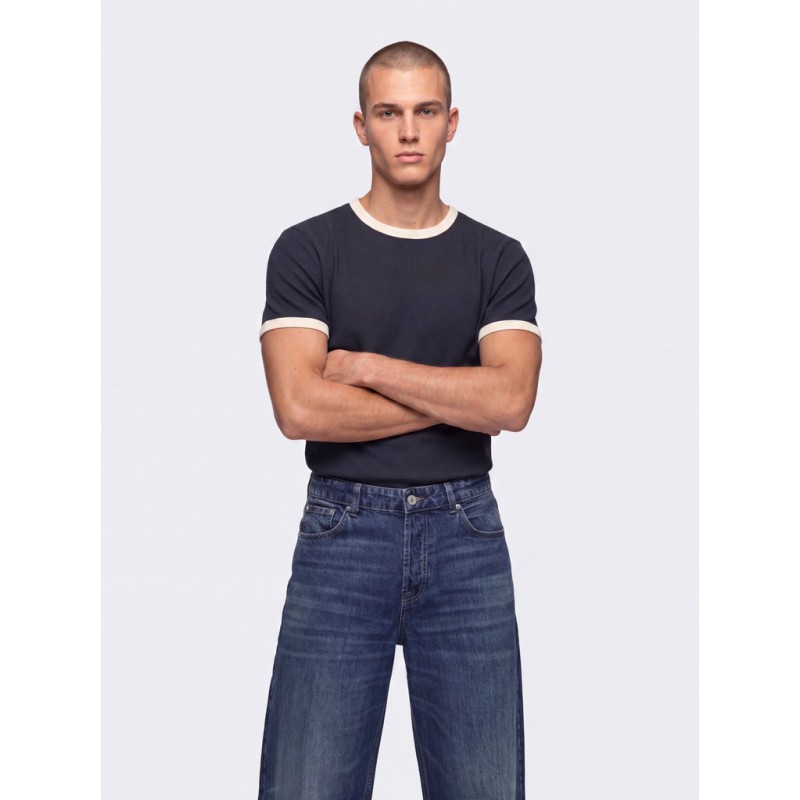 ONLY & SONS Willo T-shirt - Dark Navy / Antique white