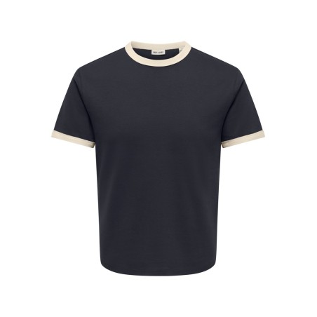 ONLY & SONS Willo T-shirt - Dark Navy / Antique white