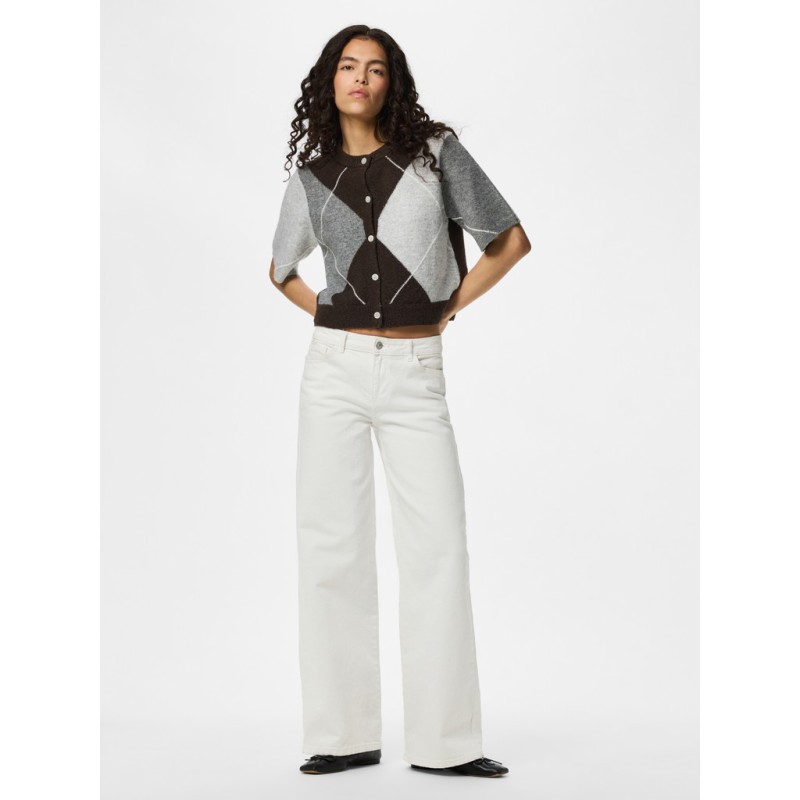 PIECES Sally strik cardigan - Hot Fudge / GREY / BIRCH