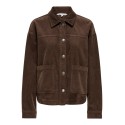 ONLY Kana Corduroy langærmet jakke - Chocolate Martini