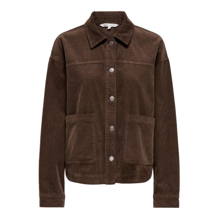 ONLY Kana Corduroy langærmet jakke - Chocolate Martini