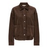 ONLY Kana Corduroy langærmet jakke - Chocolate Martini