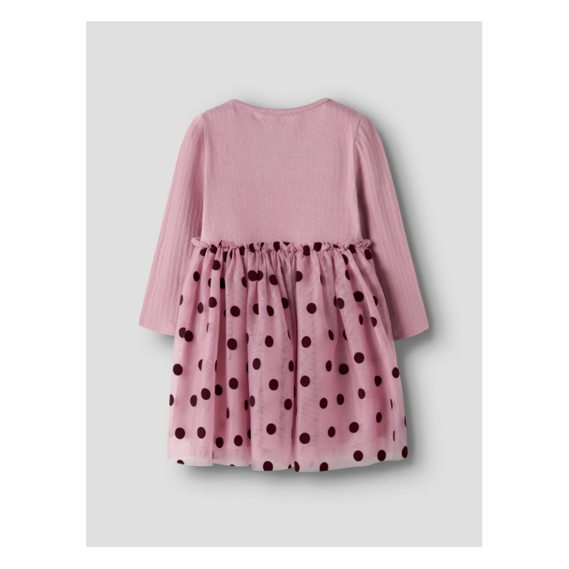 NAME IT MINI Nagina langærmet tulle kjole - Lilas