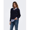 ONLY Camilla langærmet strik pullover - Night Sky