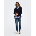 ONLY Camilla langærmet strik pullover - Night Sky
