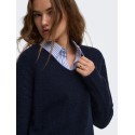 ONLY Camilla langærmet strik pullover - Night Sky