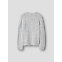 NAME IT KIDS Bullo langærmet kort strik - Light Grey Melange