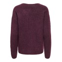 ONLY Camilla langærmet strik pullover - Mauve Wine / MELANGE