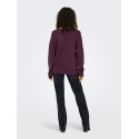 ONLY Camilla langærmet strik pullover - Mauve Wine / MELANGE