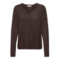 ONLY Camilla langærmet strik pullover - Coffee Bean / MELANGE