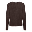 ONLY Camilla langærmet strik pullover - Coffee Bean / MELANGE
