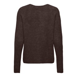 ONLY Camilla langærmet strik pullover - Coffee Bean / MELANGE