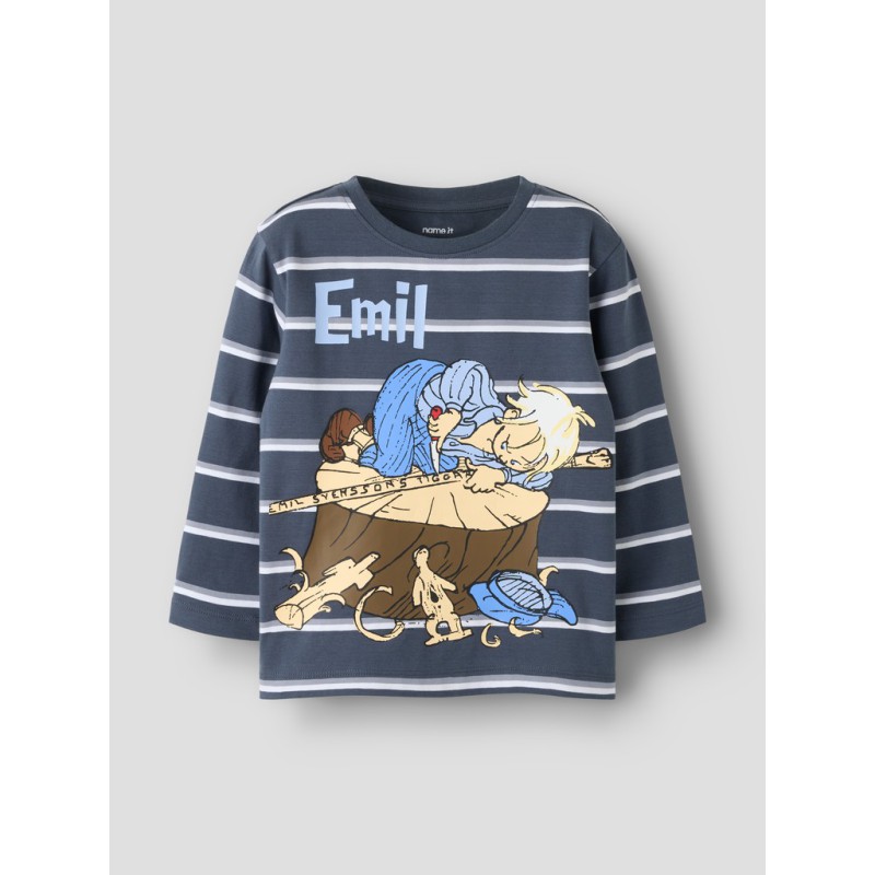 NAME IT MINI langærmet Emil bluse - Ombre Blue