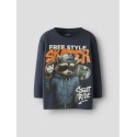 NAME IT MINI Nicky langærmet bluse - Ombre Blue