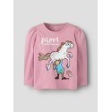 NAME IT MINI Anna langærmet Pippi bluse - Lilas