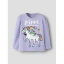 NAME IT MINI Anna langærmet Pippi bluse - Heirloom Lilac