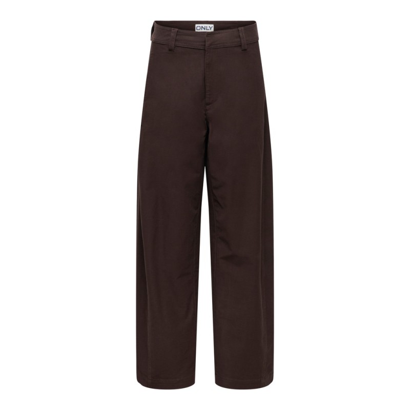 ONLY Clair mellemtalje barrel fit bukser - Black Coffee