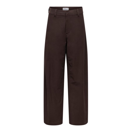 ONLY Clair mellemtalje barrel fit bukser - Black Coffee