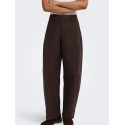 ONLY Clair mellemtalje barrel fit bukser - Black Coffee