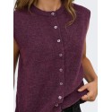 ONLY Simoni strikvest - Mauve Wine / MELANGE
