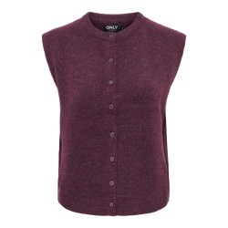 ONLY Simoni strikvest - Mauve Wine / MELANGE