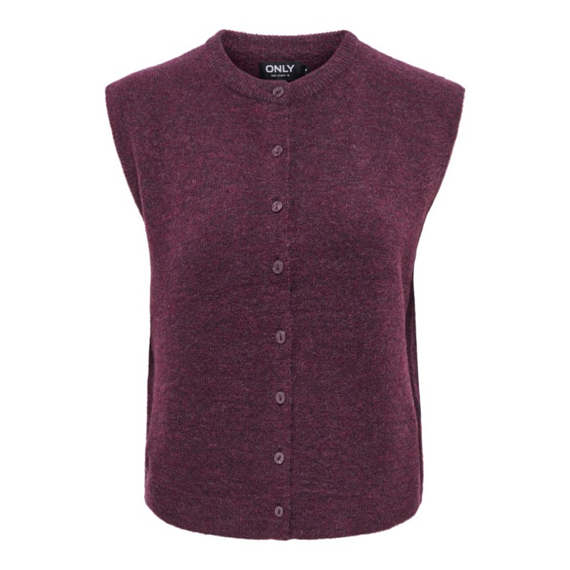 ONLY Simoni strikvest - Mauve Wine / MELANGE