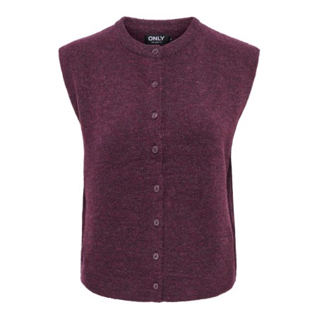 ONLY Simoni strikvest - Mauve Wine / MELANGE