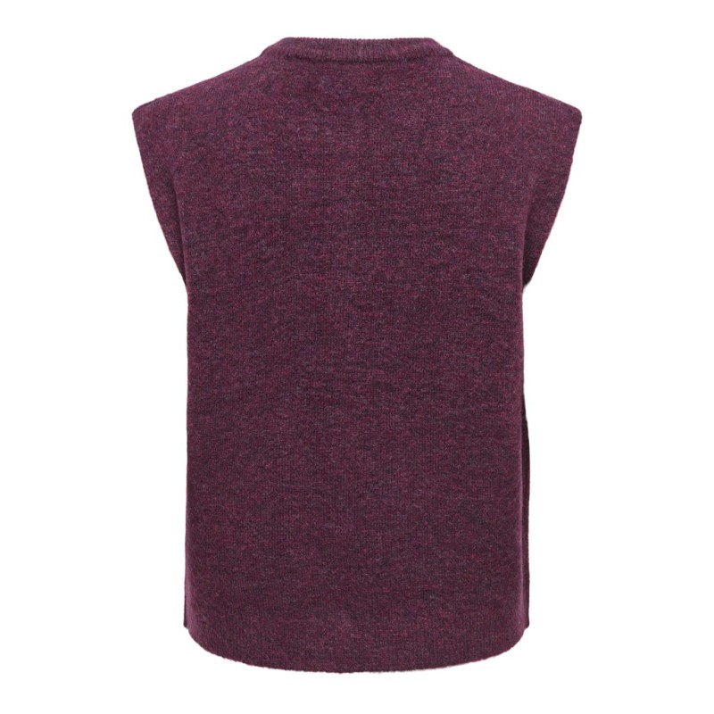 ONLY Simoni strikvest - Mauve Wine / MELANGE