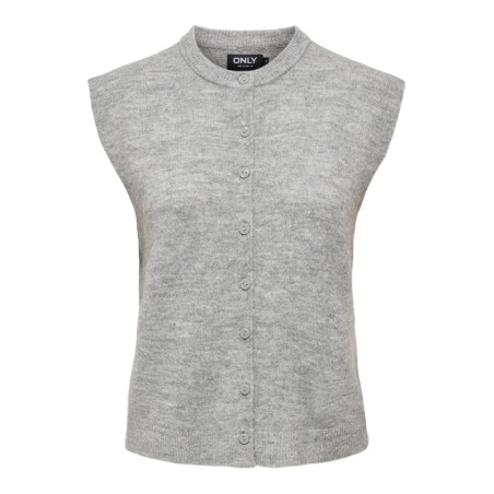 ONLY Simoni strikvest - Medium Grey Melange